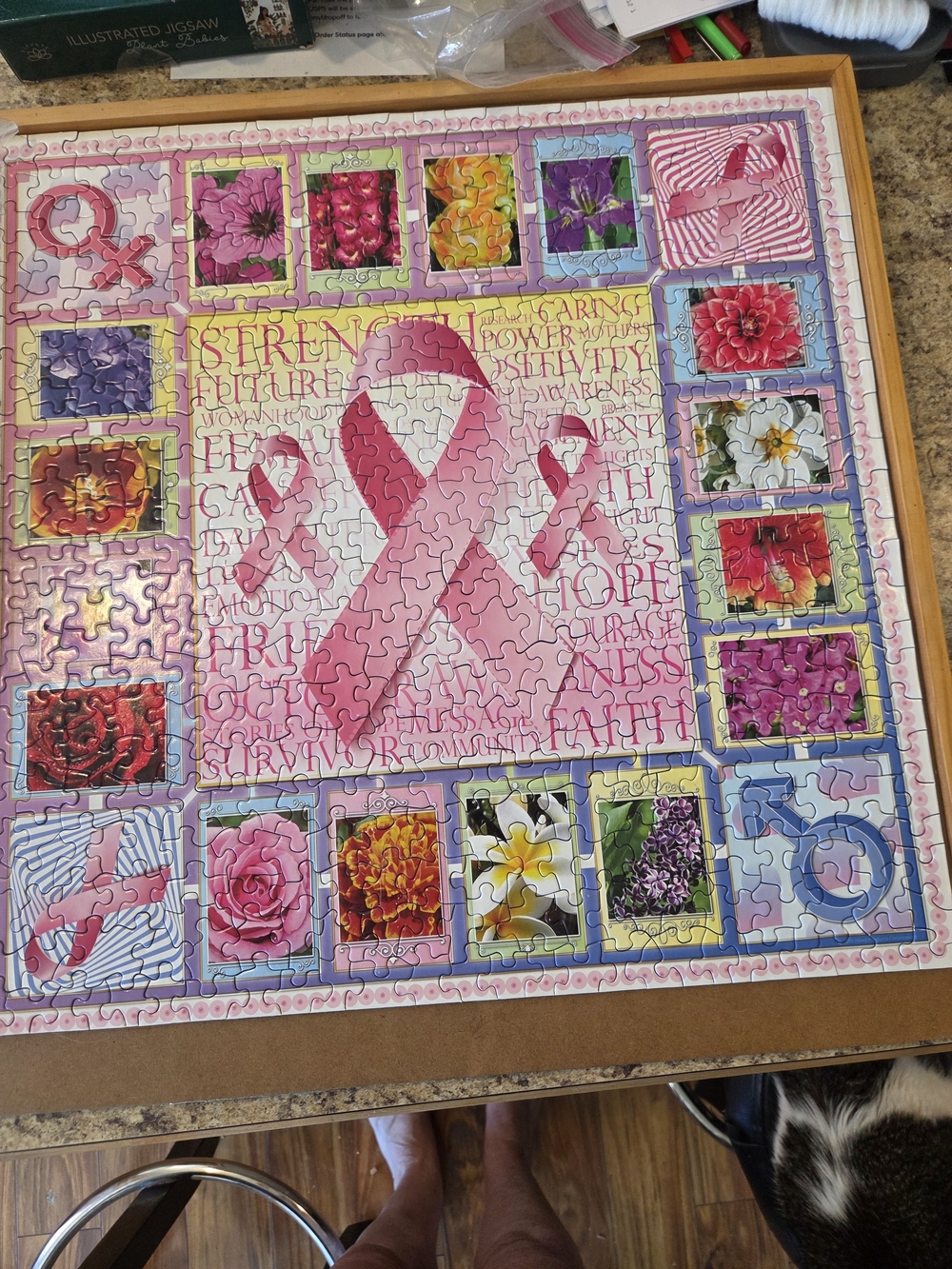 Springbok Breast Cancer Awareness Puzzle - Strength, Hope, Love